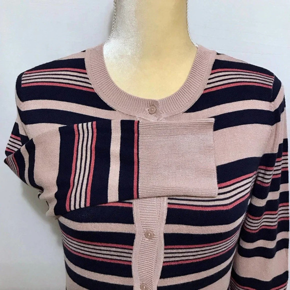 Halogen NWT Striped Knit Cardigan Women S - Picture 3 of 9
